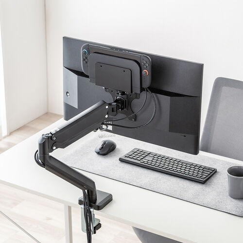 モニター裏 収納 VESA ホルダー モニターアーム対応 Nintendo Switch設置 HDDホルダー テレビ裏