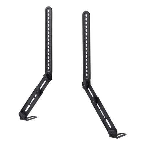 サウンドバースタンド（VESAマウント・75～600mm・スピーカースタンド・汎用・取り付け金具・耐荷重 5kg・上下対応・テレビスタンド併用可能）
