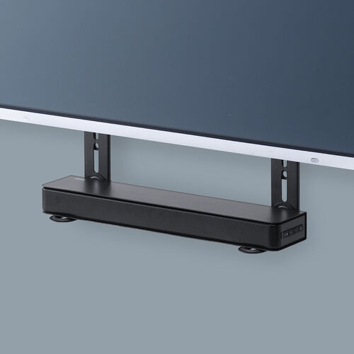 サウンドバースタンド（VESAマウント・75～600mm・スピーカースタンド・汎用・取り付け金具・耐荷重 5kg・上下対応・テレビスタンド併用可能）