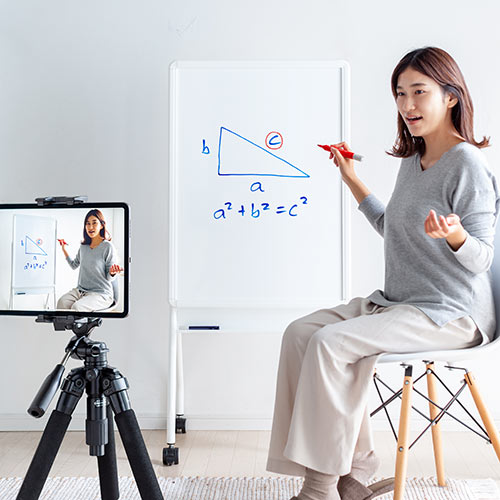 ホワイトボード（簡易パーティション・縦型・コンパクト・キャスターつき・会議・家庭学習・ペン置き付き）