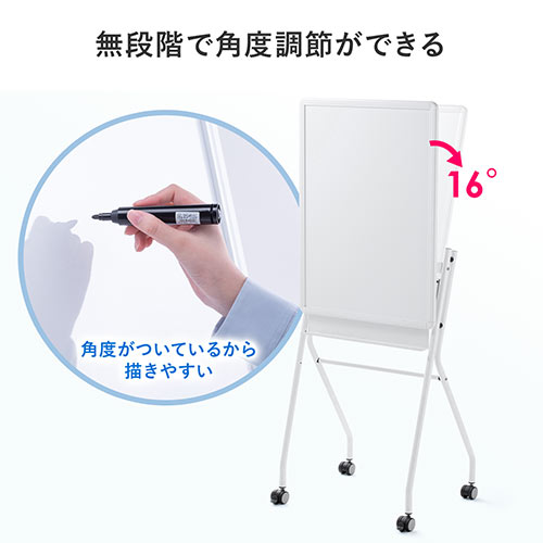 ホワイトボード（簡易パーティション・縦型・コンパクト・キャスターつき・会議・家庭学習・ペン置き付き）