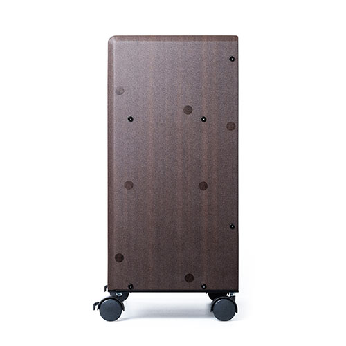 ファイルワゴン（2段・PCワゴン・PCラック・斜め・キャスター・A4・デスク下・木製・おしゃれ・おすすめ・オフィス・ラック・ダークブラウン） EZ1-WG007