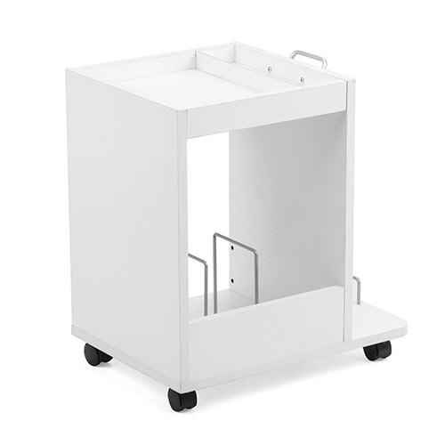 ファイルワゴン（デスクキャビネット・A4収納・カバン置き・小物収納・キャスター付・ホワイト）