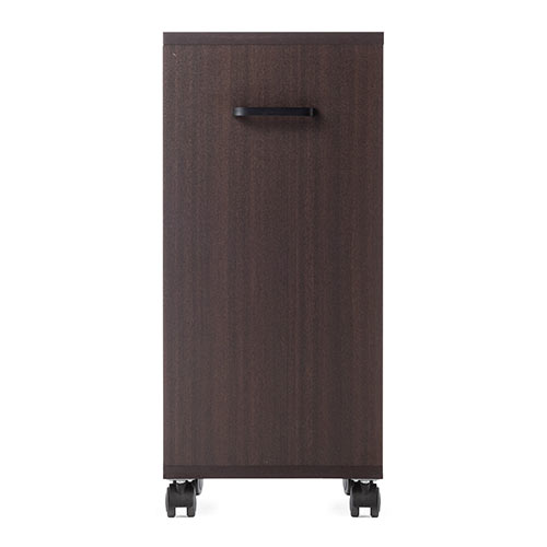 ファイルワゴン（2段・PCワゴン・PCラック・キャスター・A4・天板付き・デスク下・おしゃれ・おすすめ・木製・ダークブラウン） WG012M