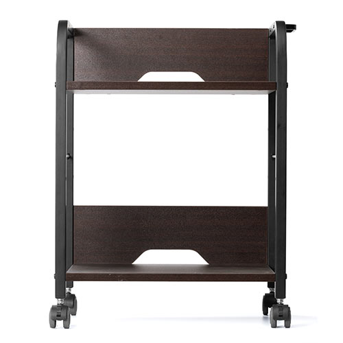 ファイルワゴン(2段・PCワゴン・PCラック・キャスター・木製・デスク下・おしゃれ・おすすめ・ダークブラウン）WG013M