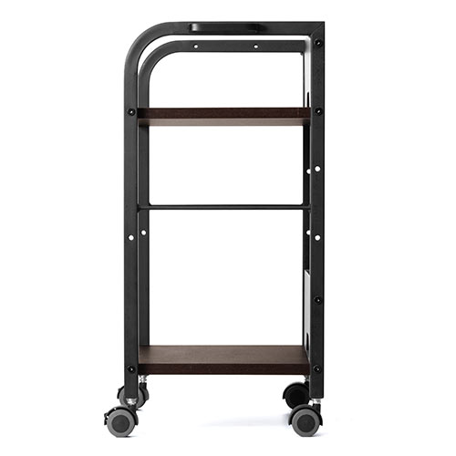 ファイルワゴン(2段・PCワゴン・PCラック・キャスター・木製・デスク下・おしゃれ・おすすめ・ダークブラウン）WG013M