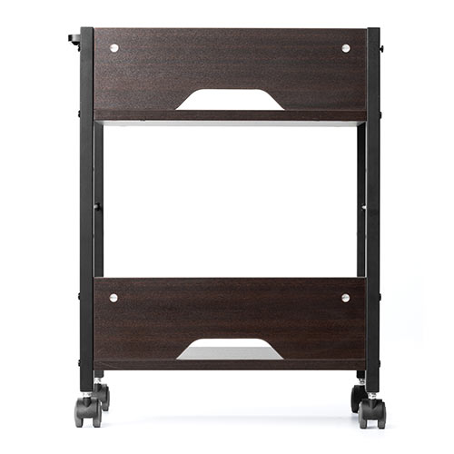 ファイルワゴン(2段・PCワゴン・PCラック・キャスター・木製・デスク下・おしゃれ・おすすめ・ダークブラウン）WG013M