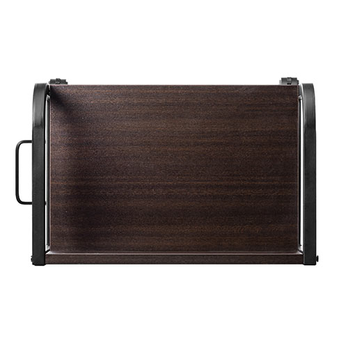 ファイルワゴン(2段・PCワゴン・PCラック・キャスター・木製・デスク下・おしゃれ・おすすめ・ダークブラウン）WG013M