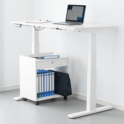 ファイルワゴン(1段・PCワゴン・PCラック・キャスター・天板付き・A4・デスク下・木製・おしゃれ・おすすめ・ホワイト）WG015W