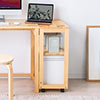 サイドデスク サイドワゴン 天然木 ラック 高さ70cm キャスター付 天板拡張