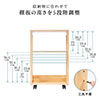 サイドデスク サイドワゴン 天然木 ラック 高さ70cm キャスター付 天板拡張