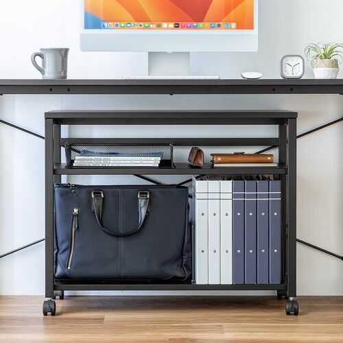 デスクワゴン（サイドテーブル・PCワゴン・PCラック・幅75cm・デスク下