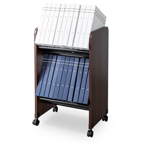 ファイルワゴン（2段・PCワゴン・PCラック・A4対応・キャスター付き・斜めで取り出しやすい・幅44.5×奥行き33×高さ72.5cm・ファイルラック・ランドセルラック）