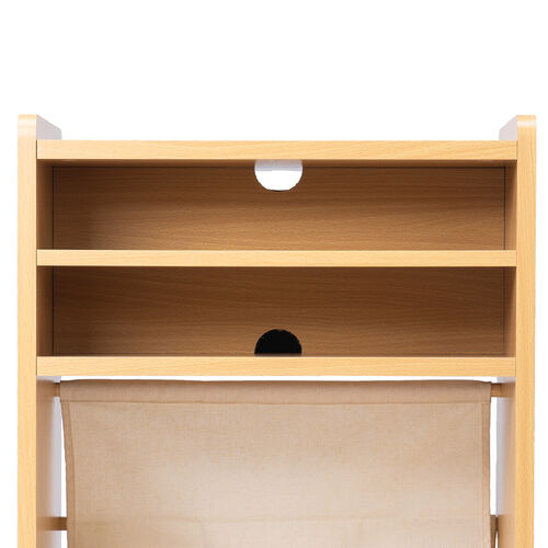 ファイルワゴン（引き出し・デスクワゴン・木製・キャスター付き・サイドデスク・プリンタ台・プリンタワゴン・A4ファイル・幅50×奥行き35×高さ64cm）