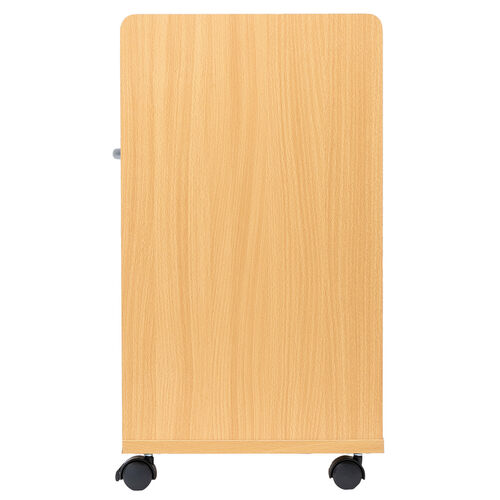 ファイルワゴン（引き出し・デスクワゴン・木製・キャスター付き・サイドデスク・プリンタ台・プリンタワゴン・A4ファイル・幅50×奥行き35×高さ64cm）