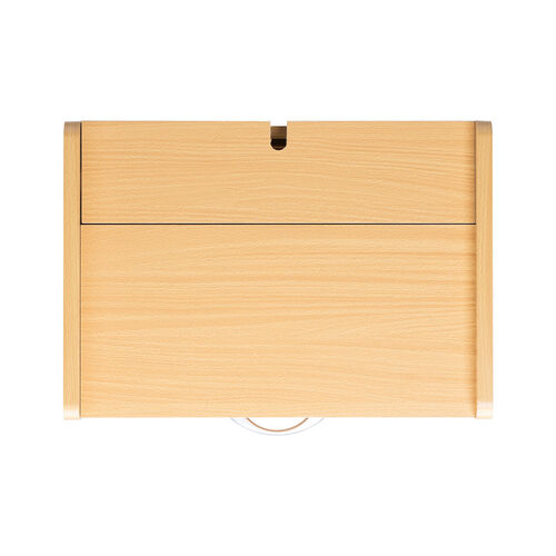 ファイルワゴン（引き出し・デスクワゴン・木製・キャスター付き・サイドデスク・プリンタ台・プリンタワゴン・A4ファイル・幅50×奥行き35×高さ64cm）