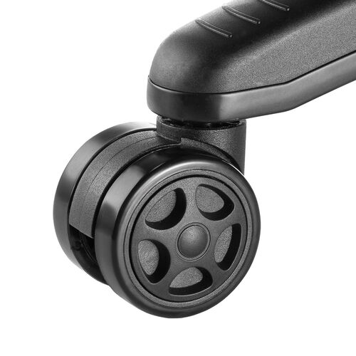 ゲーミングチェア 交換用キャスター（大型・硬質ウレタン・双輪キャスター・5個入り・ブラック）