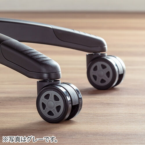 ゲーミングチェア 交換用キャスター（大型・硬質ウレタン・双輪キャスター・5個入り・ブラック）