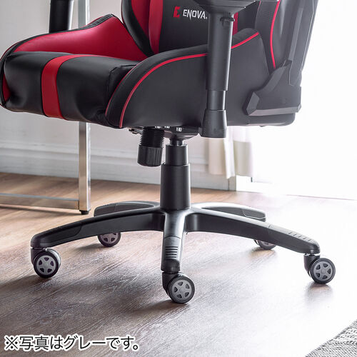 ゲーミングチェア 交換用キャスター（大型・硬質ウレタン・双輪キャスター・5個入り・ブラック）