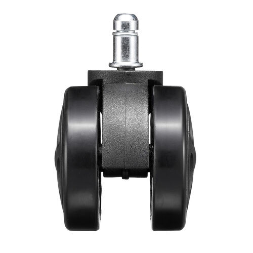 ゲーミングチェア 交換用キャスター（大型・硬質ウレタン・双輪キャスター・5個入り・ブラック）