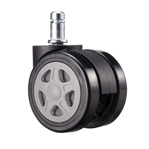 ゲーミングチェア 交換用キャスター（大型・硬質ウレタン・双輪キャスター・5個入り・グレー）