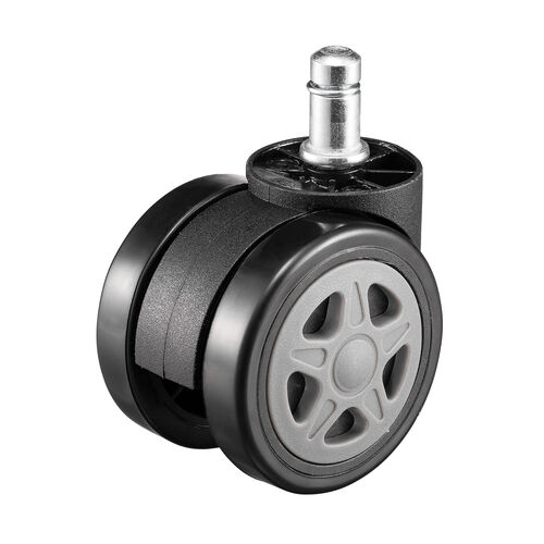 ゲーミングチェア 交換用キャスター（大型・硬質ウレタン・双輪キャスター・5個入り・グレー）