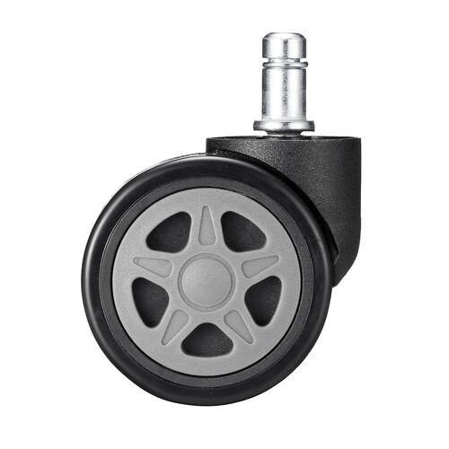 ゲーミングチェア 交換用キャスター（大型・硬質ウレタン・双輪キャスター・5個入り・グレー）