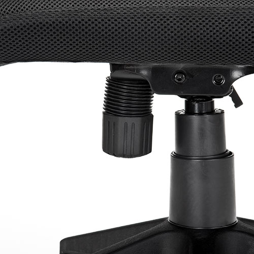 メッシュチェア(ネット・ミドル・ロッキング・肘なし・オフィス・ブラック)