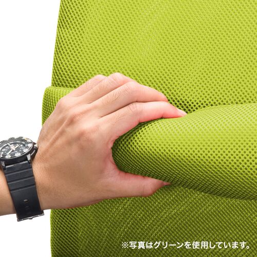 メッシュチェア(ネット・ミドル・ロッキング・肘なし・オフィス・ブラック)