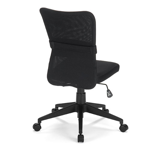 メッシュチェア(ネット・ミドル・ロッキング・肘なし・オフィス・ブラック)