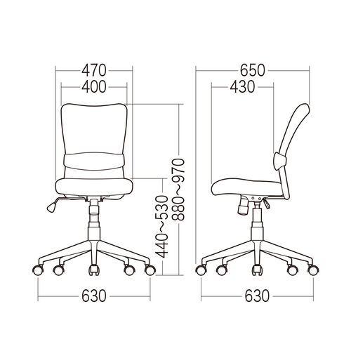メッシュチェア(ネット・ミドル・ロッキング・肘なし・オフィス・グリーン)