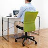 メッシュチェア(ネット・ミドル・ロッキング・肘なし・オフィス・グリーン)