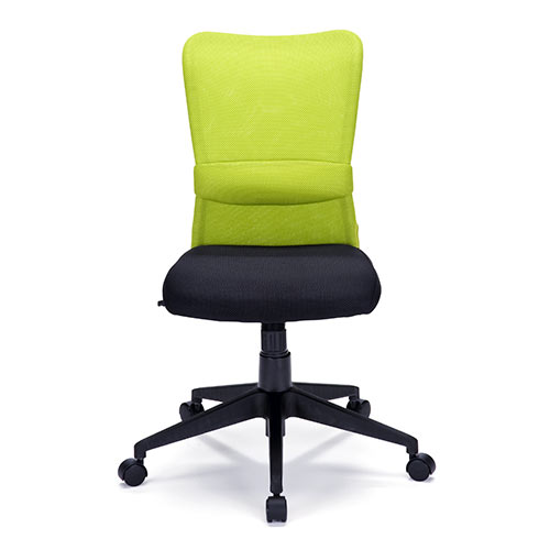 メッシュチェア(ネット・ミドル・ロッキング・肘なし・オフィス・グリーン)