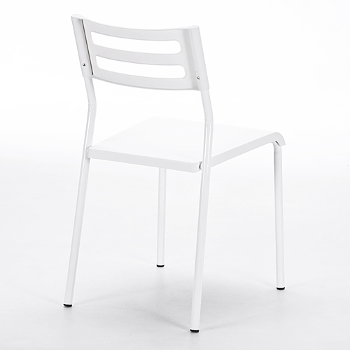 ホワイト　スタッキングチェア　エアチェア４台 ホームチェア（4脚セット・スタッキング・ホワイト） EZ15-SNC060W