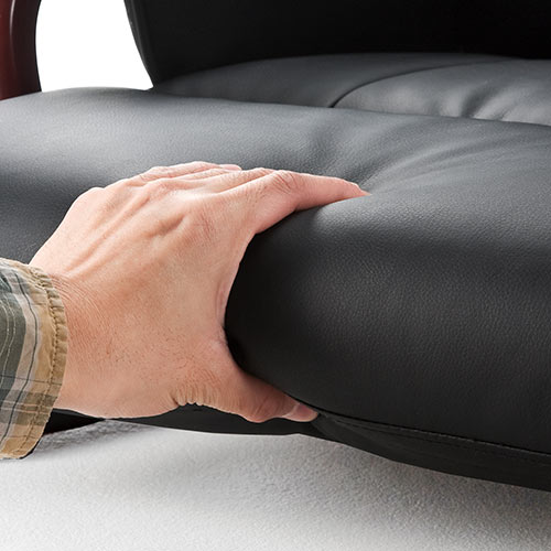 回転座椅子（リクライニング・360度回転・PUレザー・肘付き・小物収納ポケット付き）