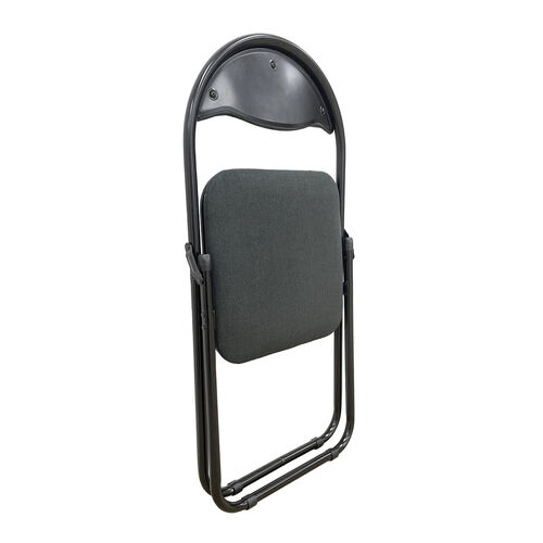 【アウトレット】折りたたみ椅子（パイプ椅子・ベーシックタイプ・背もたれ付き・3脚セット・省スペース・ファブリック・会議用椅子・冷たくない・体育館椅子）