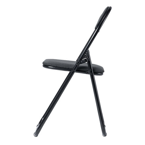 【アウトレット】折りたたみ椅子（パイプ椅子・ベーシックタイプ・背もたれ付き・3脚セット・省スペース・ファブリック・会議用椅子・冷たくない・体育館椅子）