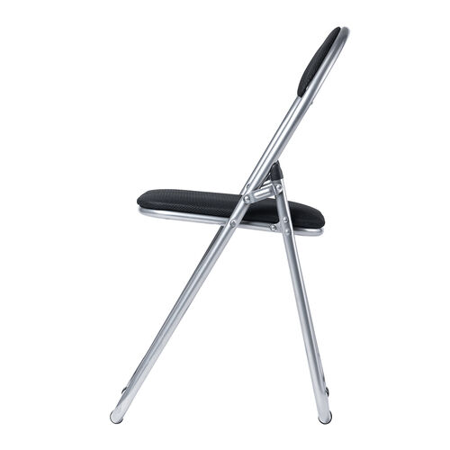 折りたたみ椅子（パイプ椅子・ベーシックタイプ・背もたれ付き・3脚セット・省スペース・メッシュ・会議用椅子・冷たくない・体育館椅子）