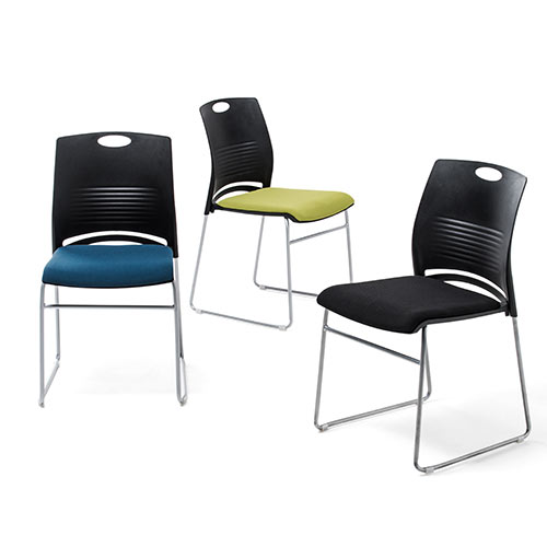 プラス ミーティングチェア スタッキング可 定価1脚6万 Y0481 スタッキングチェア（ミーティングチェア・会議用チェア・4脚