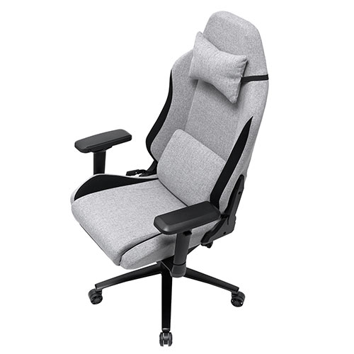 ゲーミングチェア（ファブリック・高耐荷重・150kg・4Dアームレスト・フロントロッキング 180°・リクライニング・ウレタンキャスター） SNC130GY　サンワサプライ