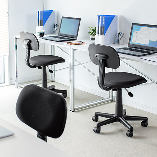 オフィスチェア ワークチェア コンパクト 小さめ 低め シンプル ブラック