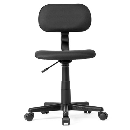 オフィスチェア ワークチェア コンパクト 小さめ 低め シンプル ブラック