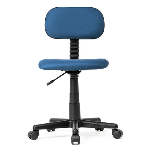 オフィスチェア ワークチェア コンパクト 小さめ 低め シンプル ブルー