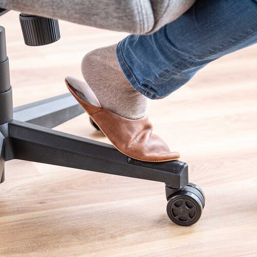 ファブリックチェア（ゲーミングチェア・リクライニング・前傾機能付き・ハイバック・モールドウレタン・アームレスト・ヘッドレスト・ランバーサポート・グレー）