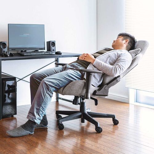 ファブリックチェア（ゲーミングチェア・リクライニング・前傾