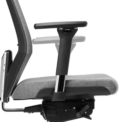 ファブリックチェア（ロッキングチェア・シンクロロッキング・前傾機能付き・ハイバック・4Dアームレスト・ヘッドレスト・ランバーサポート・ウレタンキャスター・高耐荷重）