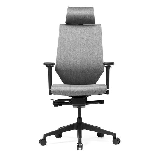 ファブリックチェア（ロッキングチェア・シンクロロッキング・前傾機能付き・ハイバック・4Dアームレスト・ヘッドレスト・ランバーサポート・ウレタンキャスター・高耐荷重）