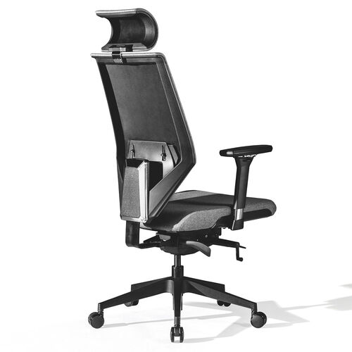 ファブリックチェア（ロッキングチェア・シンクロロッキング・前傾機能付き・ハイバック・4Dアームレスト・ヘッドレスト・ランバーサポート・ウレタンキャスター・高耐荷重）