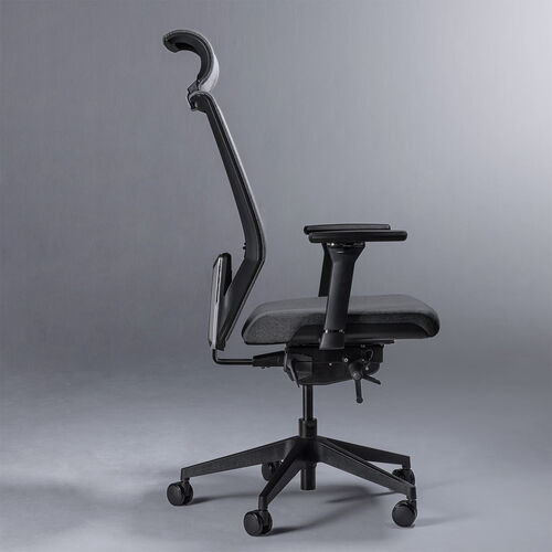 ファブリックチェア（ロッキングチェア・シンクロロッキング・前傾機能付き・ハイバック・4Dアームレスト・ヘッドレスト・ランバーサポート・ウレタンキャスター・高耐荷重）