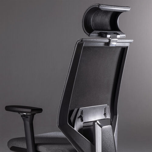 ファブリックチェア（ロッキングチェア・シンクロロッキング・前傾機能付き・ハイバック・4Dアームレスト・ヘッドレスト・ランバーサポート・ウレタンキャスター・高耐荷重）